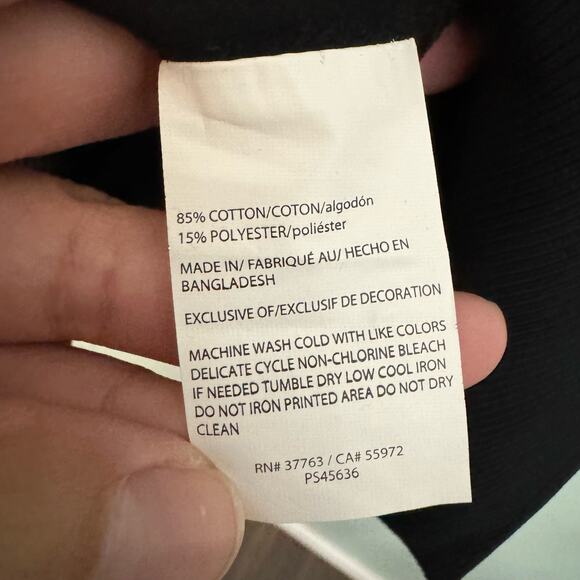 Perry Ellis America Hoodie Mens M Sweatshirt Neon Logo Pullover Fleece Black NWT - Picture 4 of 6